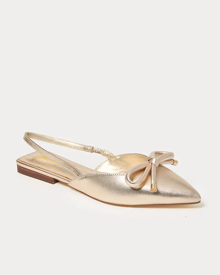 Brit Leather Bow Slingback Shoe