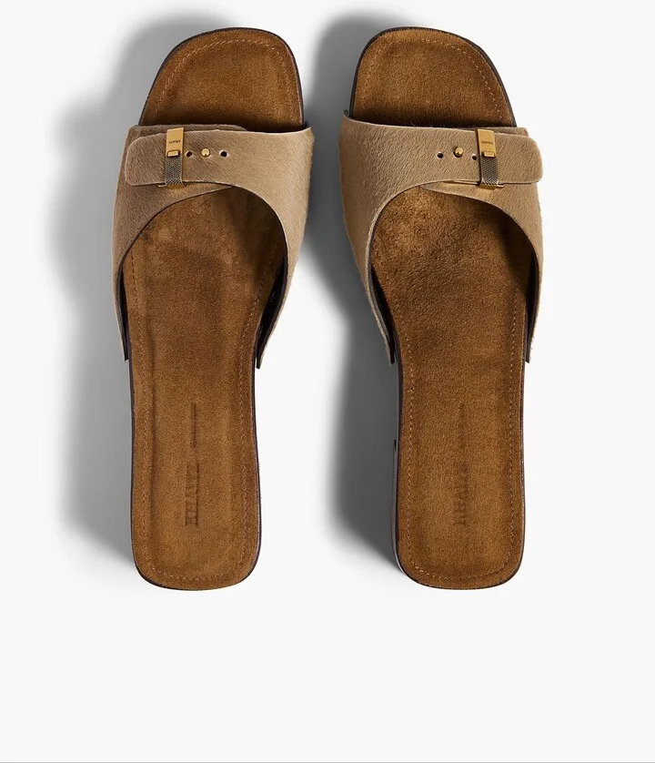 Britt Clog in Barley Haircalf - Image 3
