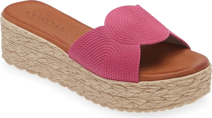 Britta Espadrille Platform Wedge Slide Sandal
