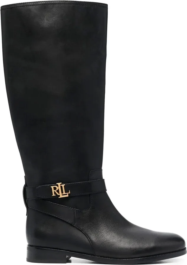 Brittaney logo-plaque boots