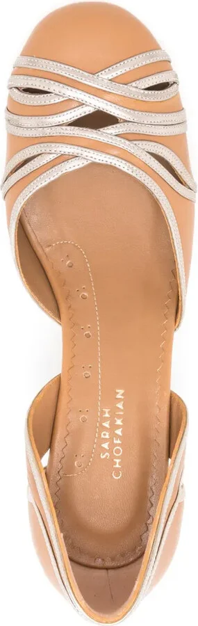 Brive 55mm metallic-trim leather pumps - Image 4