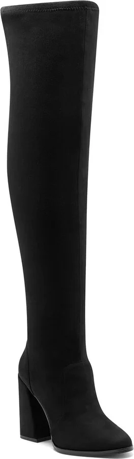 Brixten Womens Faux Suede Tall Over-The-Knee Boots