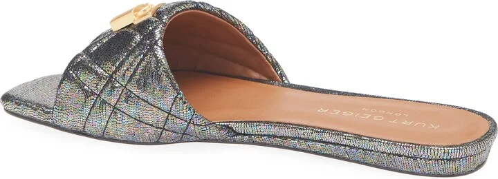 Brixton Metallic Leather Slide Sandal - Image 2