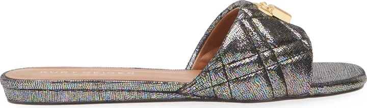 Brixton Metallic Leather Slide Sandal - Image 4