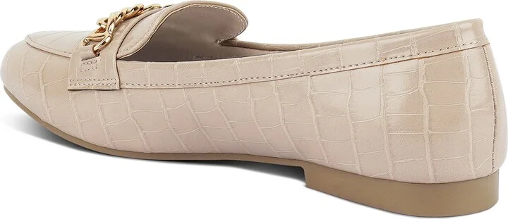 Bro Zone Croc Embossed Chain Detail Loafer - Image 2