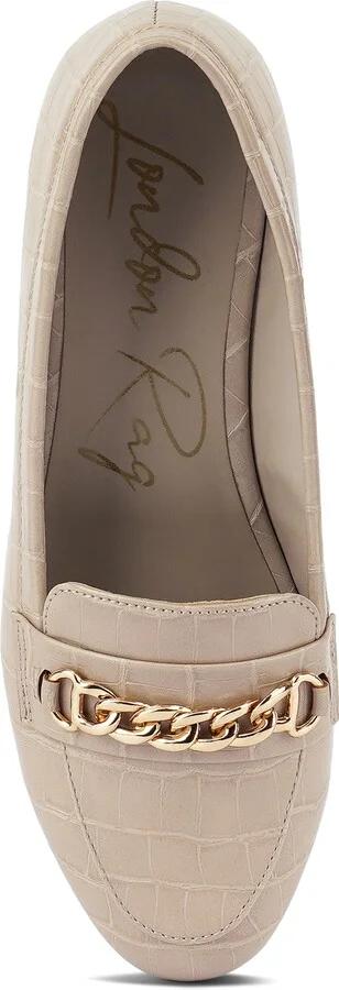 Bro Zone Croc Embossed Chain Detail Loafer - Image 6