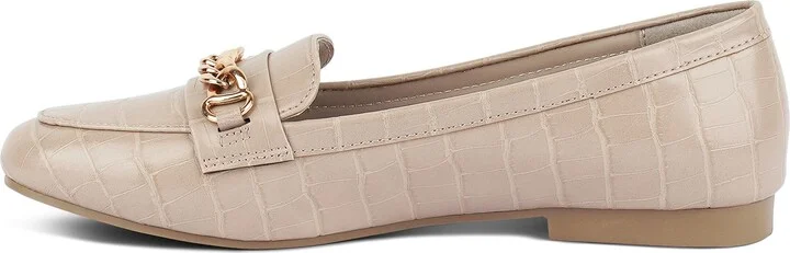 Bro Zone Croc Embossed Chain Detail Loafer - Image 9