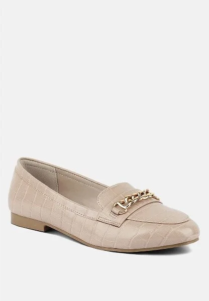 Bro Zone Croc Metail Chain Womens Loafer - Image 2
