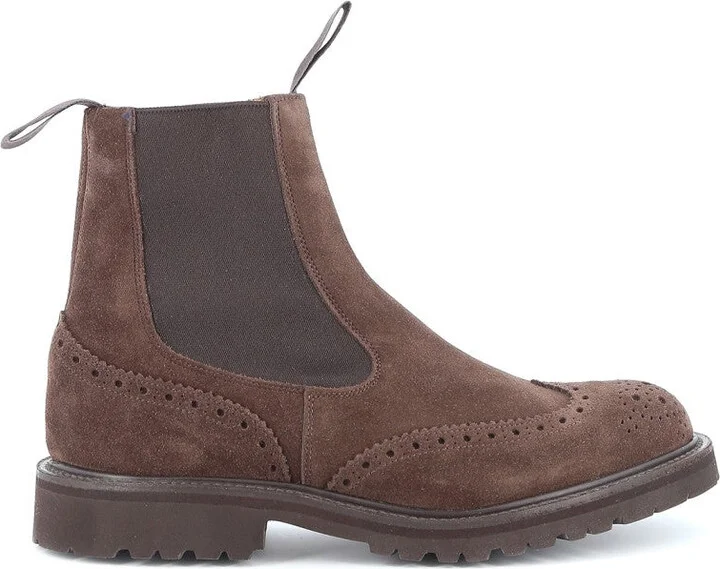 Brogue-Detail Chelsea Boot With Dovetail Finish