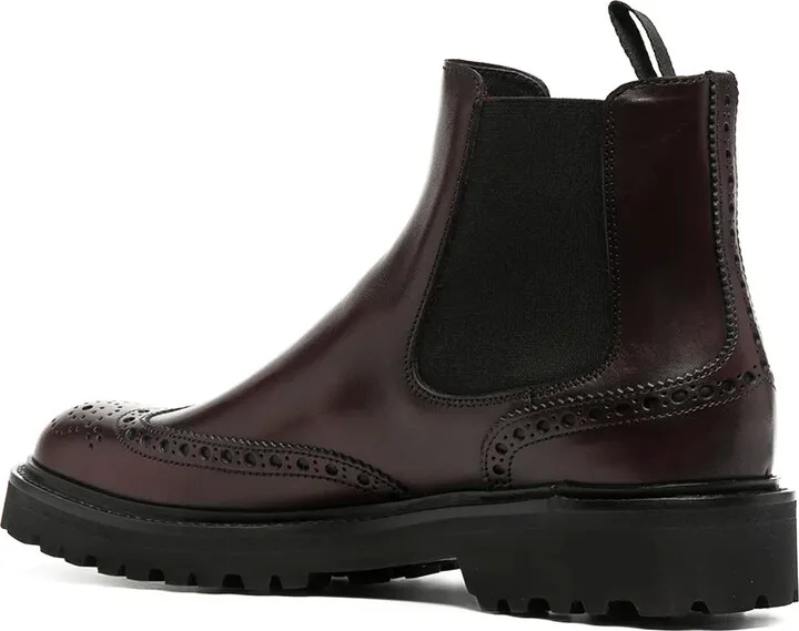 brogue-detail Chelsea boots - Image 3