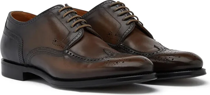 Brogue Detail Derby Shoes - Image 2