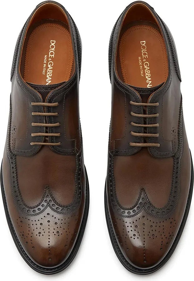 Brogue Detail Derby Shoes - Image 4