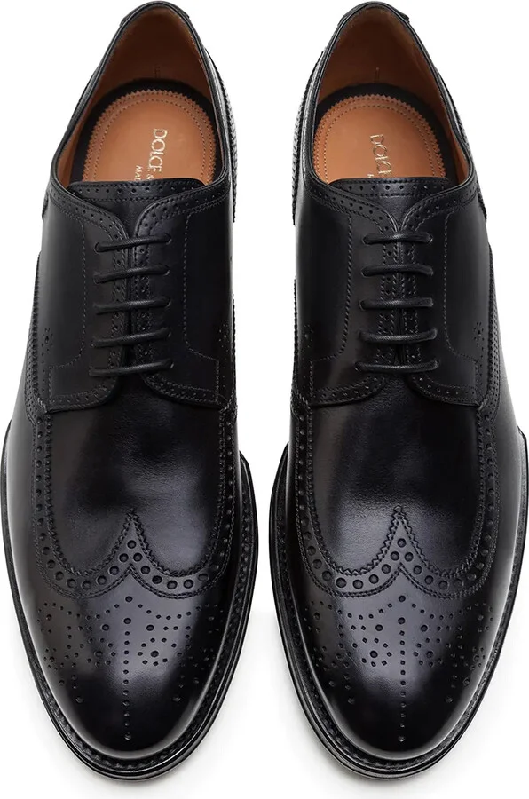 Brogue Detail Derby Shoes - Image 4