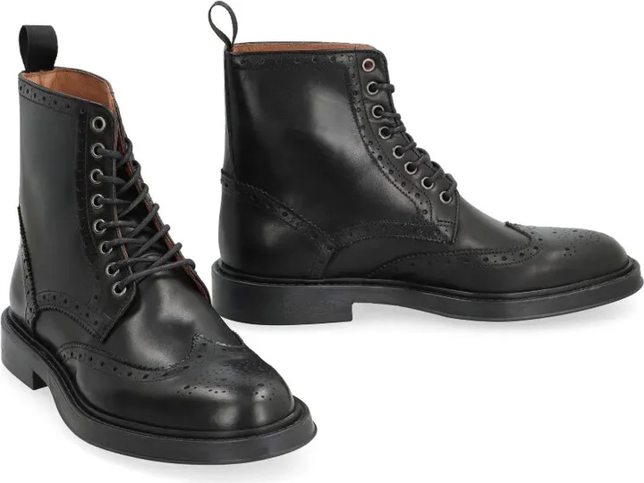 Brogue-Detail Lace-Up Boots - Image 2