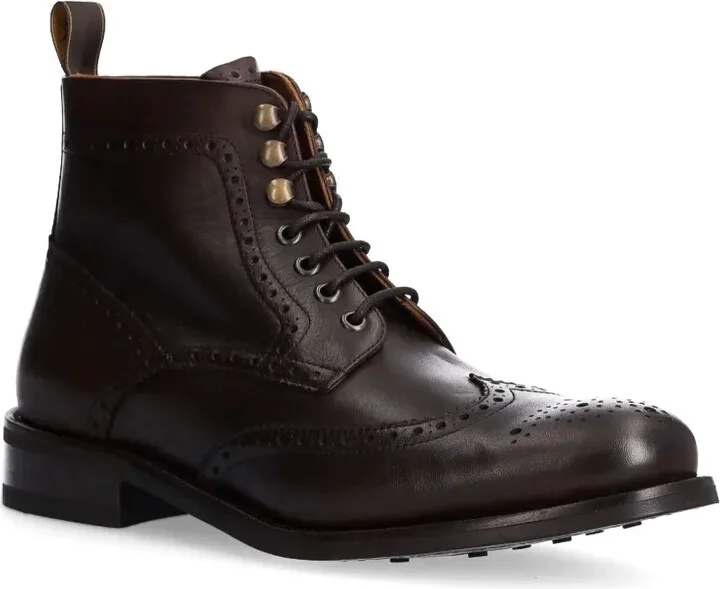 Brogue-Detail Leather Boots - Image 2