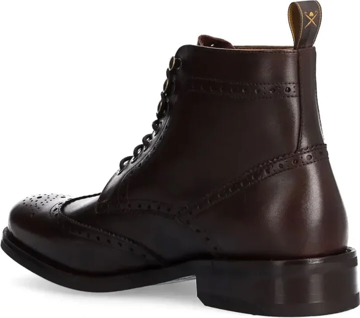 Brogue-Detail Leather Boots - Image 3