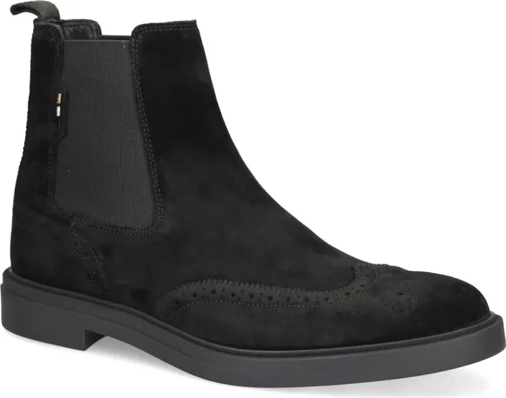 brogue-detail suede Chelsea boots - Image 2