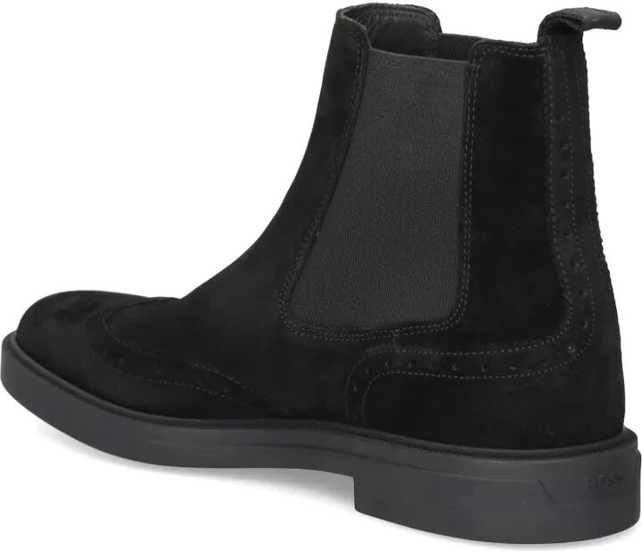 brogue-detail suede Chelsea boots - Image 3