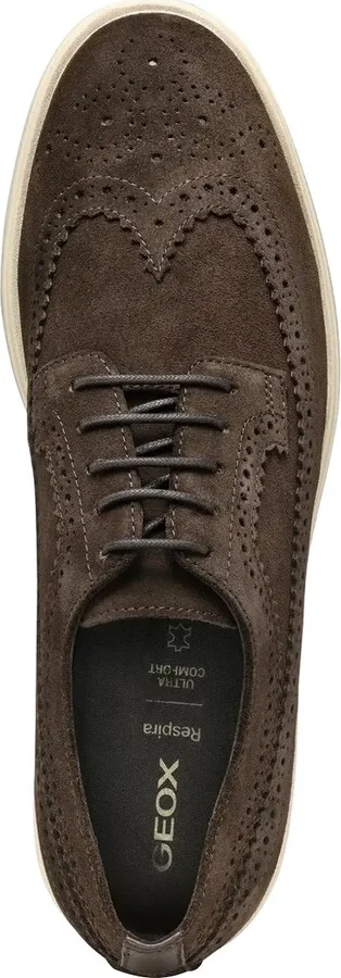 Brogue-Detail Suede Derby Shoes - Image 4