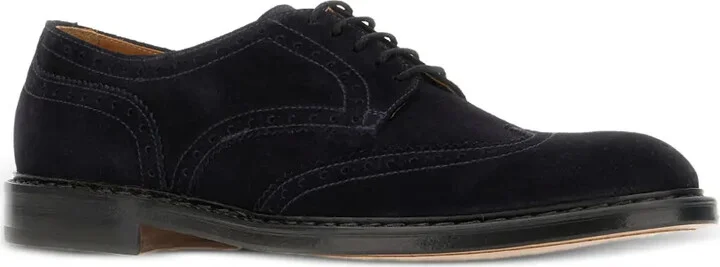 Brogue-Detail Suede Oxford Shoes - Image 2