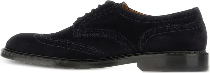 Brogue-Detail Suede Oxford Shoes - Image 3