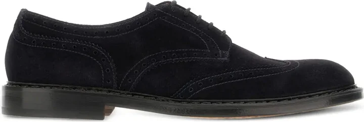 Brogue-Detail Suede Oxford Shoes