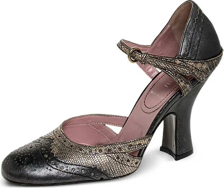 brogue leather Mary Jane pumps - Image 2