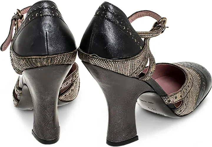 brogue leather Mary Jane pumps - Image 3