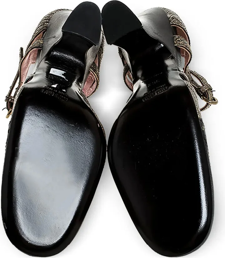 brogue leather Mary Jane pumps - Image 4