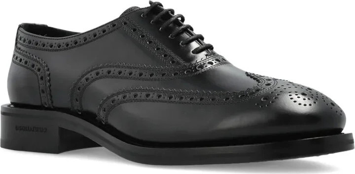 brogue-style leather Oxford shoes - Image 2