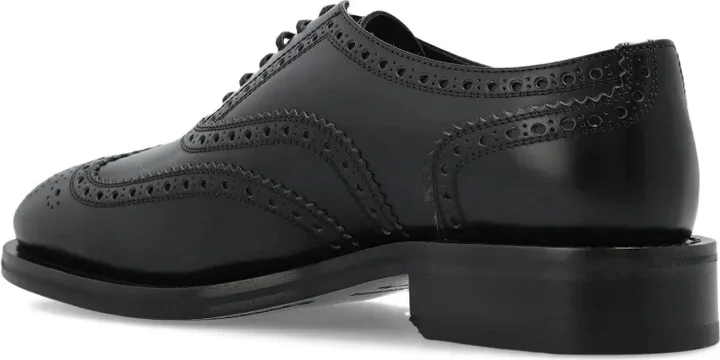 brogue-style leather Oxford shoes - Image 3