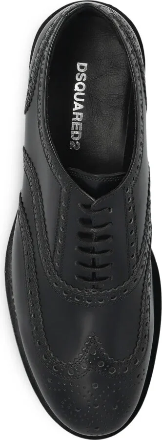 brogue-style leather Oxford shoes - Image 4