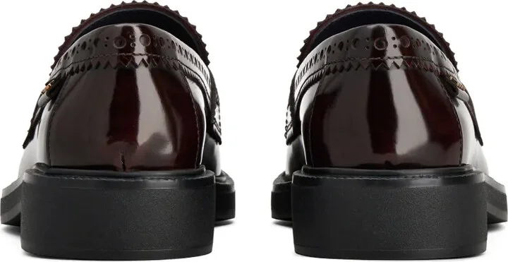 Brogue-Trim Leather Loafers - Image 3