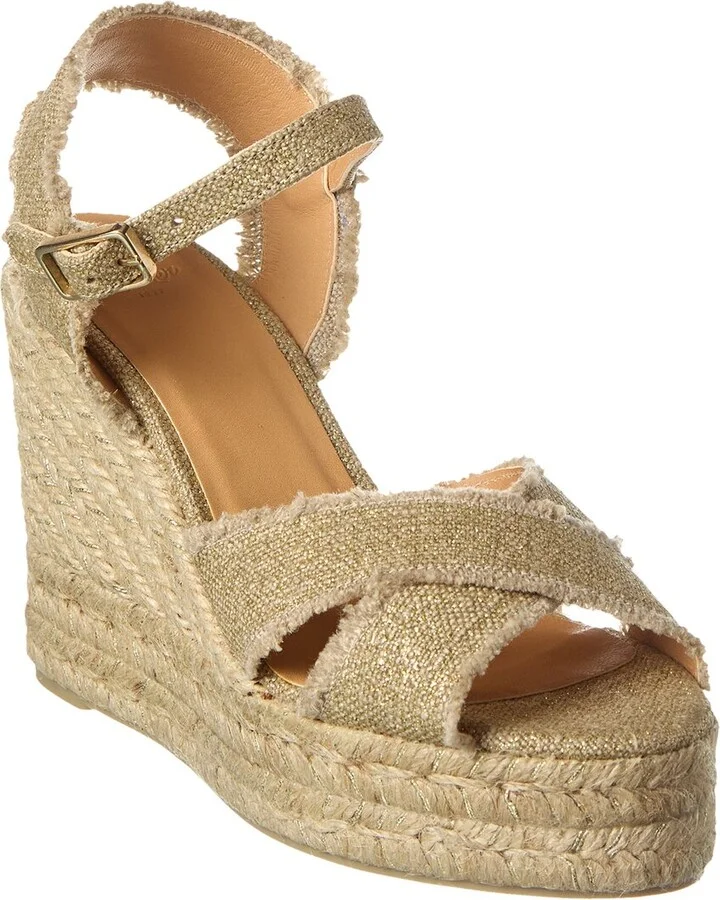 Bromelia 100 Metallic Canvas Wedge Espadrille