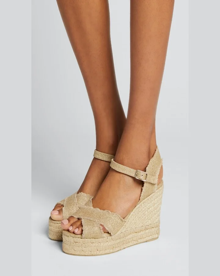 Bromelia 100mm Frayed Wedge Espadrilles - Image 6