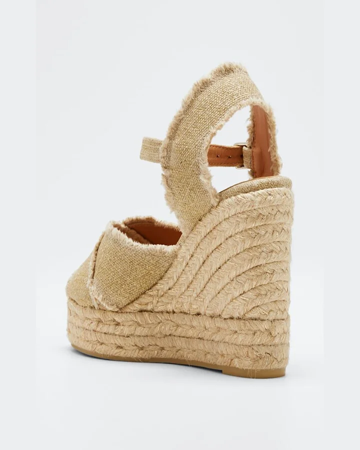 Bromelia 100mm Frayed Wedge Espadrilles - Image 7