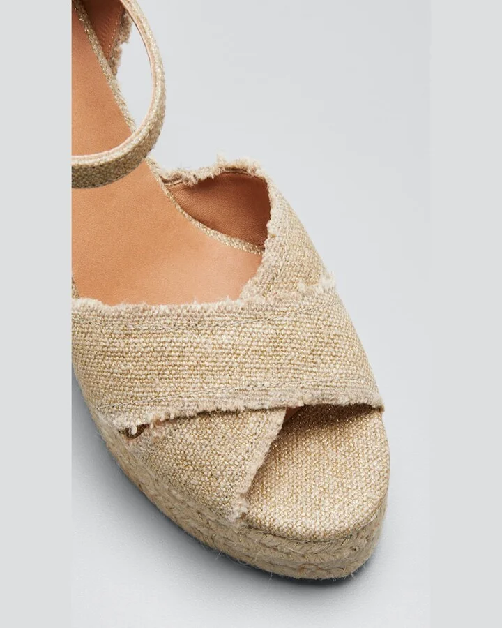 Bromelia 100mm Frayed Wedge Espadrilles - Image 8