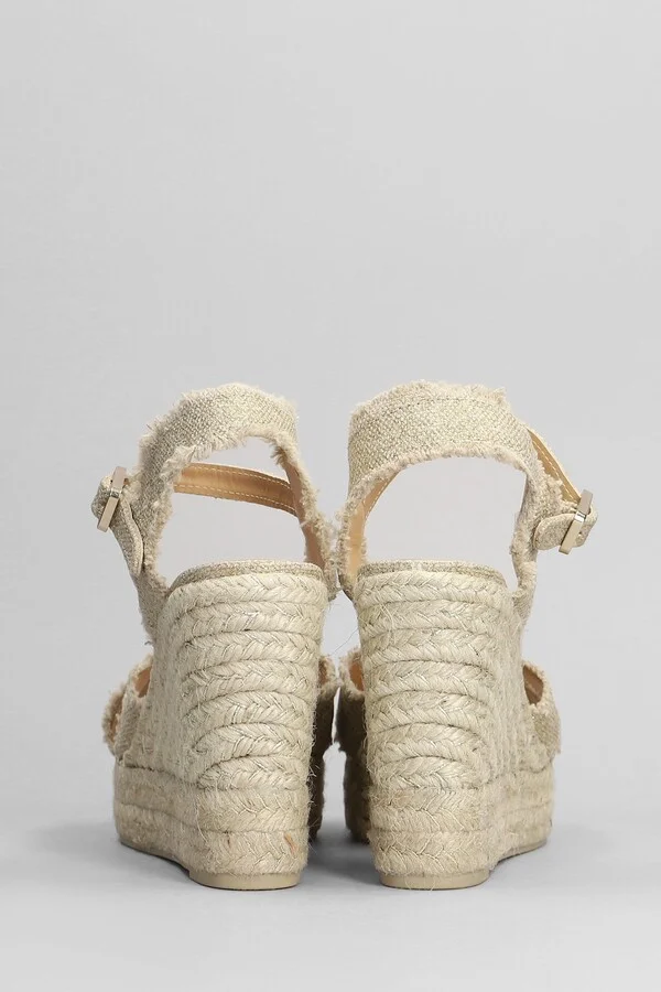 Bromelia-8ed-032 Wedges In Gold Canvas - Image 4