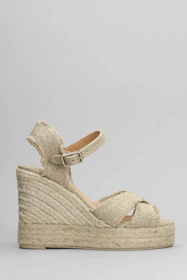 Bromelia-8ed-032 Wedges In Gold Canvas