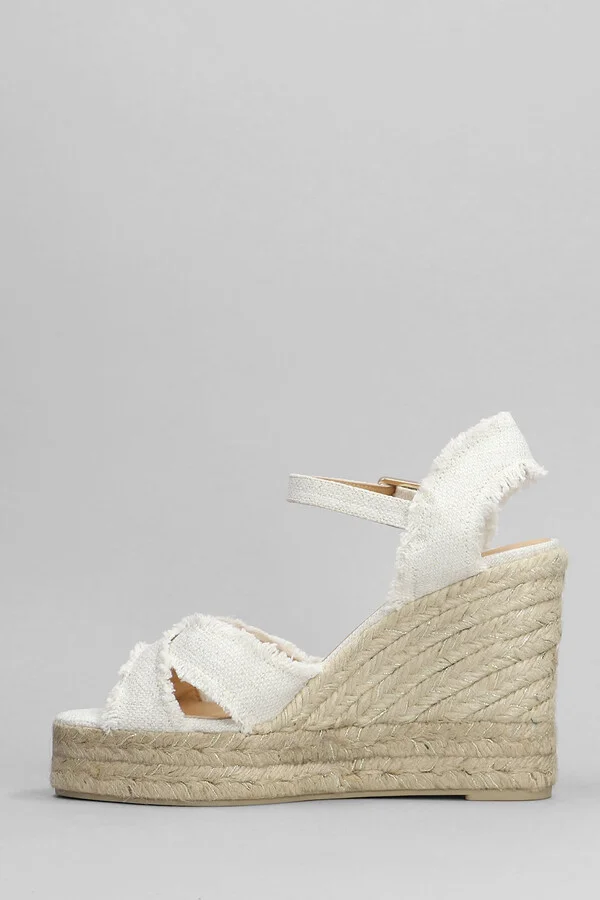 Bromelia-8ed-032 Wedges In White Canvas - Image 3