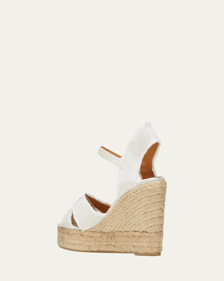Bromelia Frayed Canvas Wedge Espadrilles - Image 3