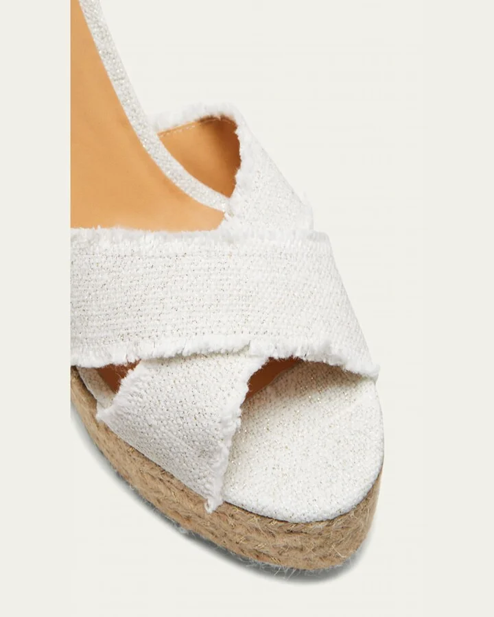 Bromelia Frayed Canvas Wedge Espadrilles - Image 6