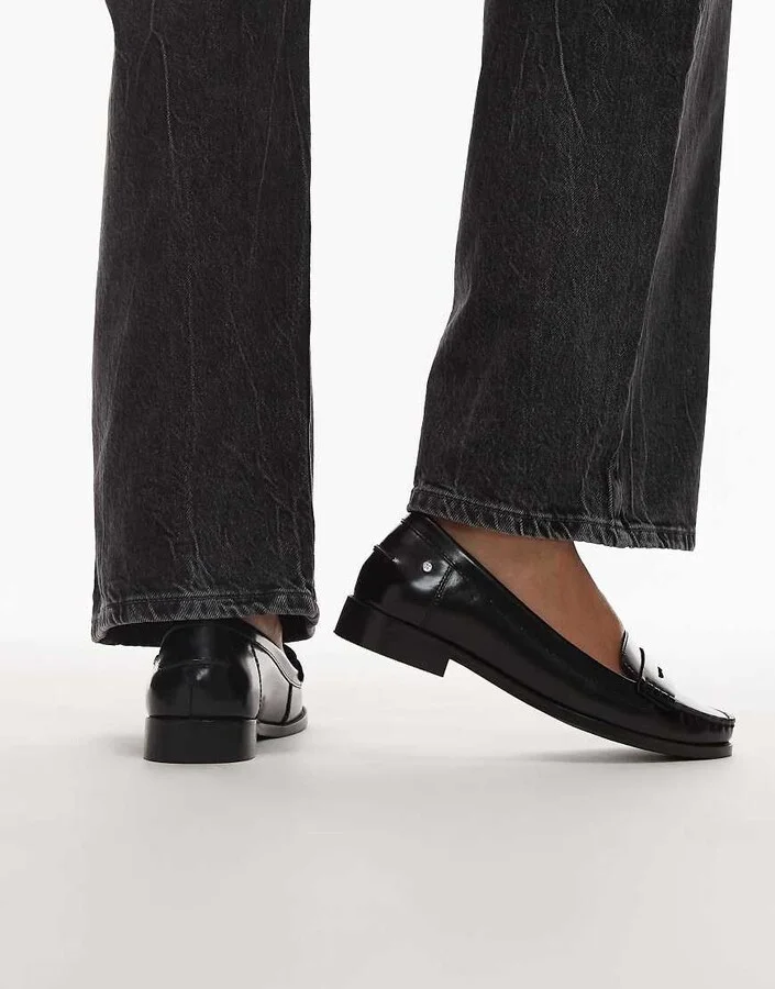 Bronx New-Rana penny loafers in black box leather - Image 3
