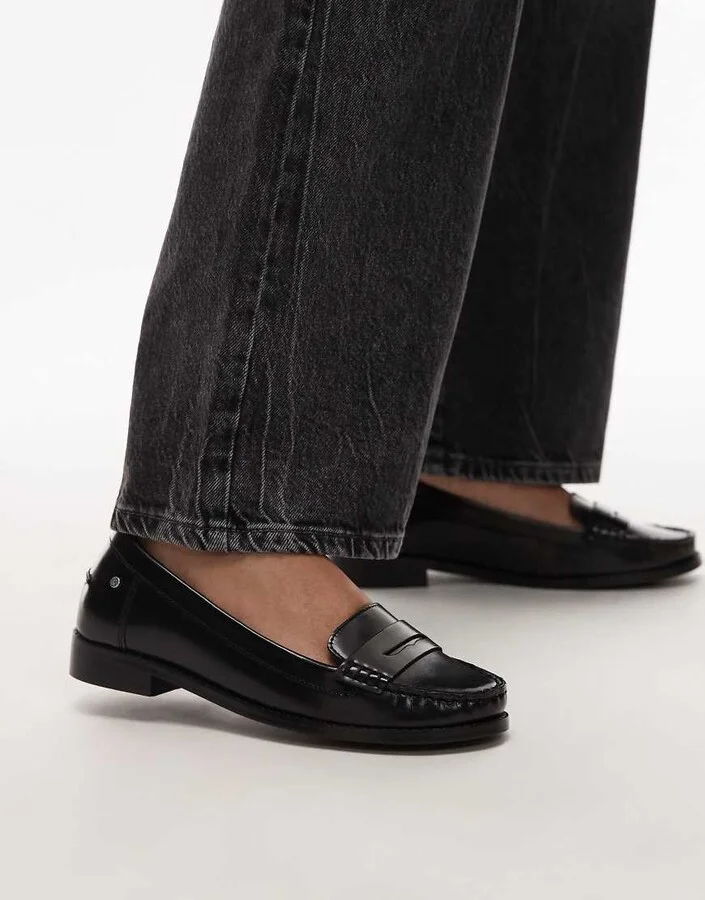 Bronx New-Rana penny loafers in black box leather - Image 4