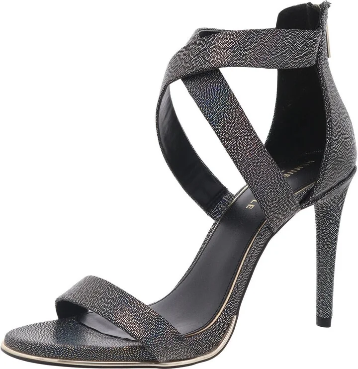 Brooke Cross Sandal Womens Zipper Open Toe Heel Sandals