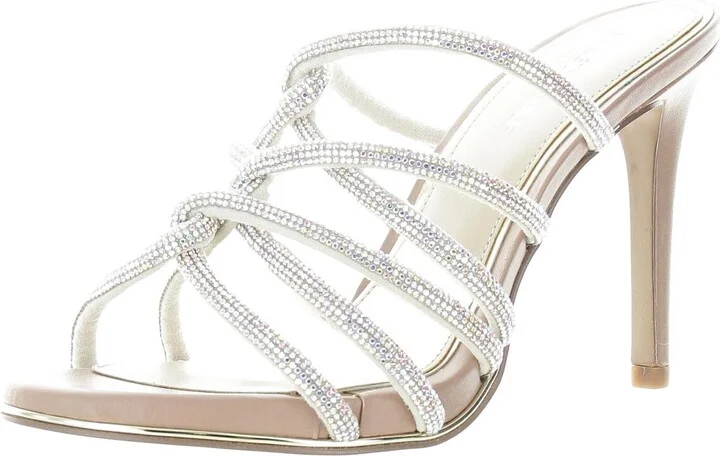 Brooke Womens Embellished Man Made Slide Sandals