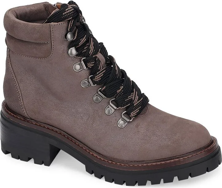 Brooklyn 2.1 Womens Suede Pull On Combat & Lace-up Boots