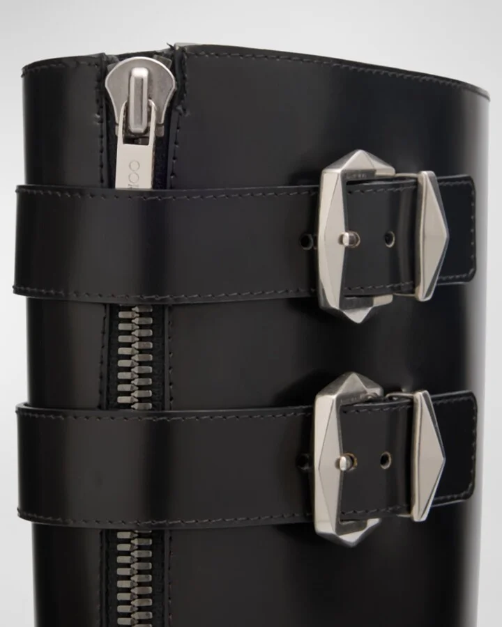 Brooklyn Tall Leather Moto Boots - Image 2