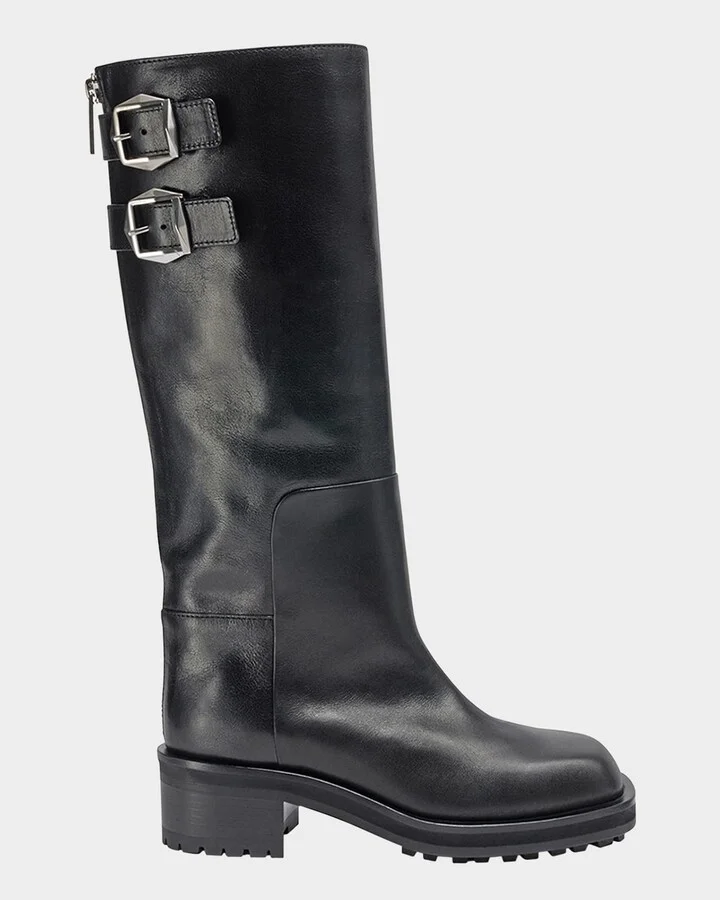 Brooklyn Tall Leather Moto Boots