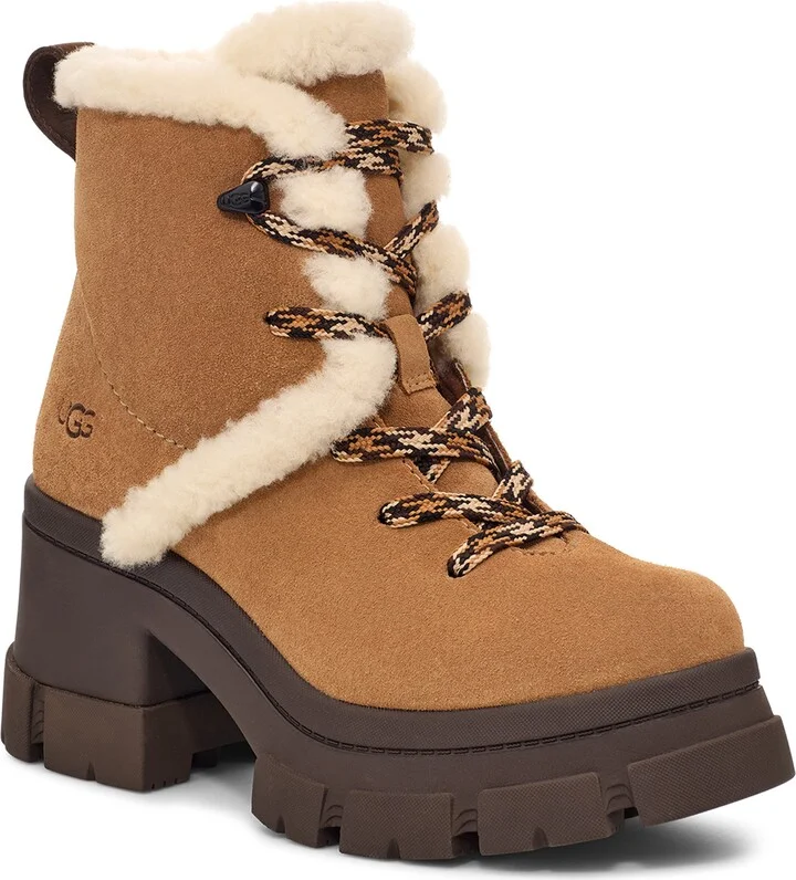 Brooklyn Water Resistant Hiker Boot with Genuine Shearling Trim
